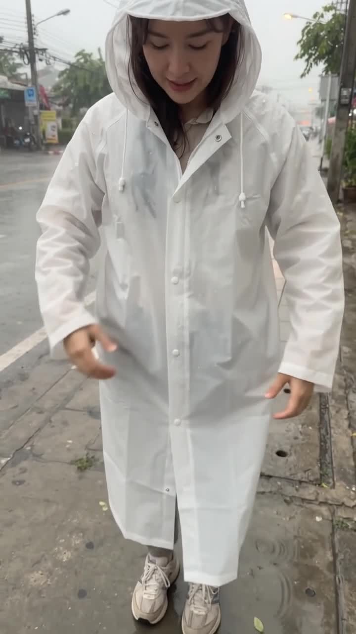 ภาพประกอบเสื้อกันฝนจากคลิปต้นฉบับผู้ใช้